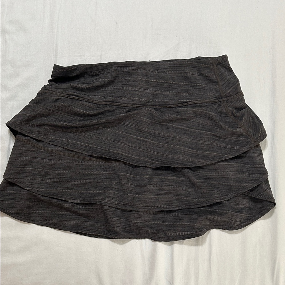Athleta Charcoal Layered Mini Skirt